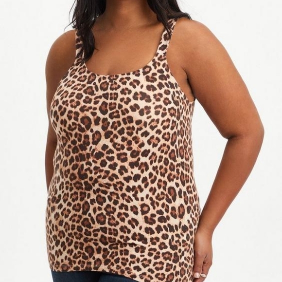 TORRID Foxy Cheetah Print Wide Strap Tank - Picture 1 of 8
